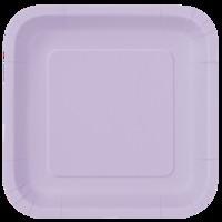 Square Paper Plates Lavender