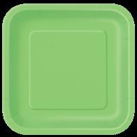 Square Paper Plates Green