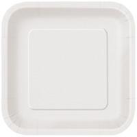 Square Paper Plates White