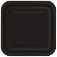 Square Paper Plates Black