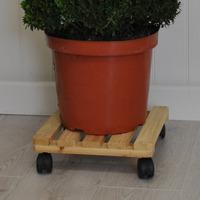 Square Wooden Plant Pot Trolley (30cm) by Gardman