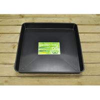 square plastic gravel soil mixing potting tray in black by garland