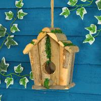 Square Log Hut - Bird Nesting Box by Tom Chambers