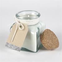 Square Glass Jar with Corkstopper 250ml