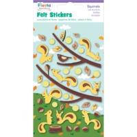 Squirrels Fabric Felt Sticker Pack