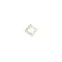 Square Diamante Buckle 20mm x 20mm Silver