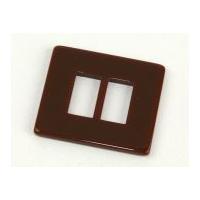 Square Plastic Buckle Fastener Brown