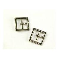 square metal buckle clip fastener silver