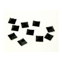 Square Sew & Stick On Acrylic Jewels Black