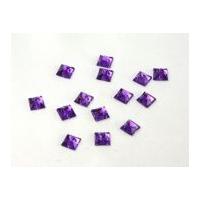 Square Sew & Stick On Acrylic Jewels Purple