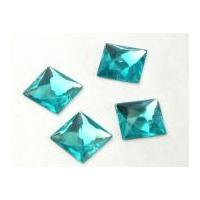 square sew stick on acrylic jewels turquoise blue