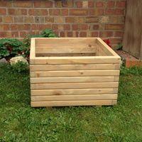 square wooden planter large