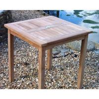 square teak bistro table