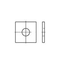 Square washers Inside diameter: 13.5 mm DIN 436 Steel zinc galvanized 100 pc(s) TOOLCRAFT 106773