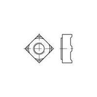 Square nuts M4 DIN 928 Steel 1000 pc(s) TOOLCRAFT 119084