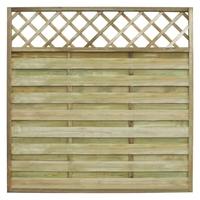 Square Garden Fence Panel with Trellis 180 x 180 cm Wood