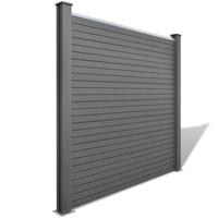 Square WPC Garden Fence Panel Grey