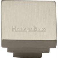 square stepped cabinet knob finish satin nickel