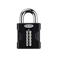 squire ss50combi 50mm hi security open shackle combi padlock and instr ...