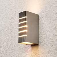 Square outdoor wall light Amelia, stainless steel