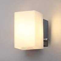 Square LED wall light Olivier with switch