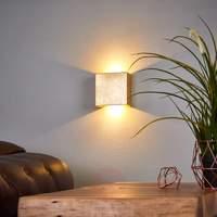 Square LED wall lamp Erica with a gold finish