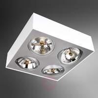 Square ceiling light Bloq with spotlights