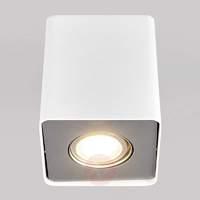 Square Giliano GU10 LED downlight in white