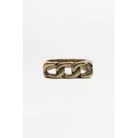 Square Chain Link Ring, GOLD