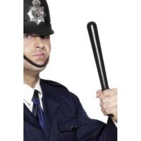 Squeaking Policeman\'s Truncheon, Black, Pvc 33cm/13in