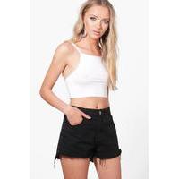 Square Neck Crop Top - white