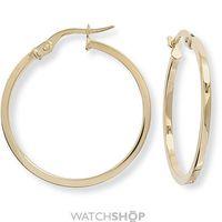 square tube round hoop earrings