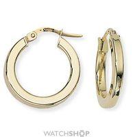 square tube round hoop earrings