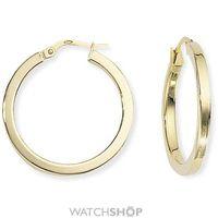 square tube round hoop earrings