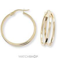 Square Tube Round Hoop Earrings