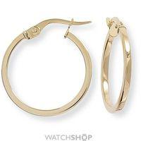 Square Tube Round Hoop Earrings