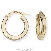 Square Tube Round Hoop Earrings