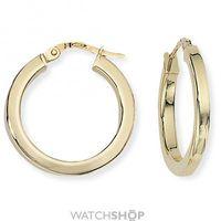 Square Tube Round Hoop Earrings