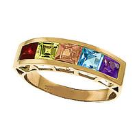 Square Cut Gemstone Ring 2.25ctw in 9ct Gold