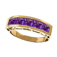 Square Cut Amethyst Ring 2.25ctw in 9ct Gold