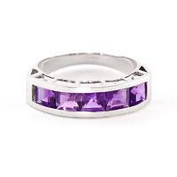 square cut amethyst ring 225ctw in 9ct white gold