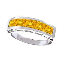 square cut citrine ring 225ctw in 9ct white gold