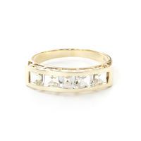 square cut white topaz ring 225ctw in 9ct gold