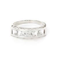 Square Cut White Topaz Ring 2.25ctw in 9ct White Gold