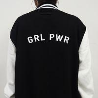 srslysocial varsity jacket grl pwr