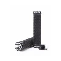 sram mtb locking grips with two clamps and end plugs black