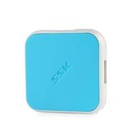 SSK Blue USB2.0 480Mbps High-Speed HUB 4-Port with 13CM