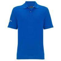 SS Poly Polo Shirt Embossed Logo - Magnetic Blue