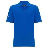 ss poly polo shirt embossed logo magnetic blue