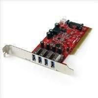 StarTech 4 Port PCI SuperSpeed USB 3.0 Adapter Card with SATA/SP4 Power